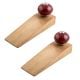 2 Pieces Cherry Round Ceramic Wooden Door Stopper